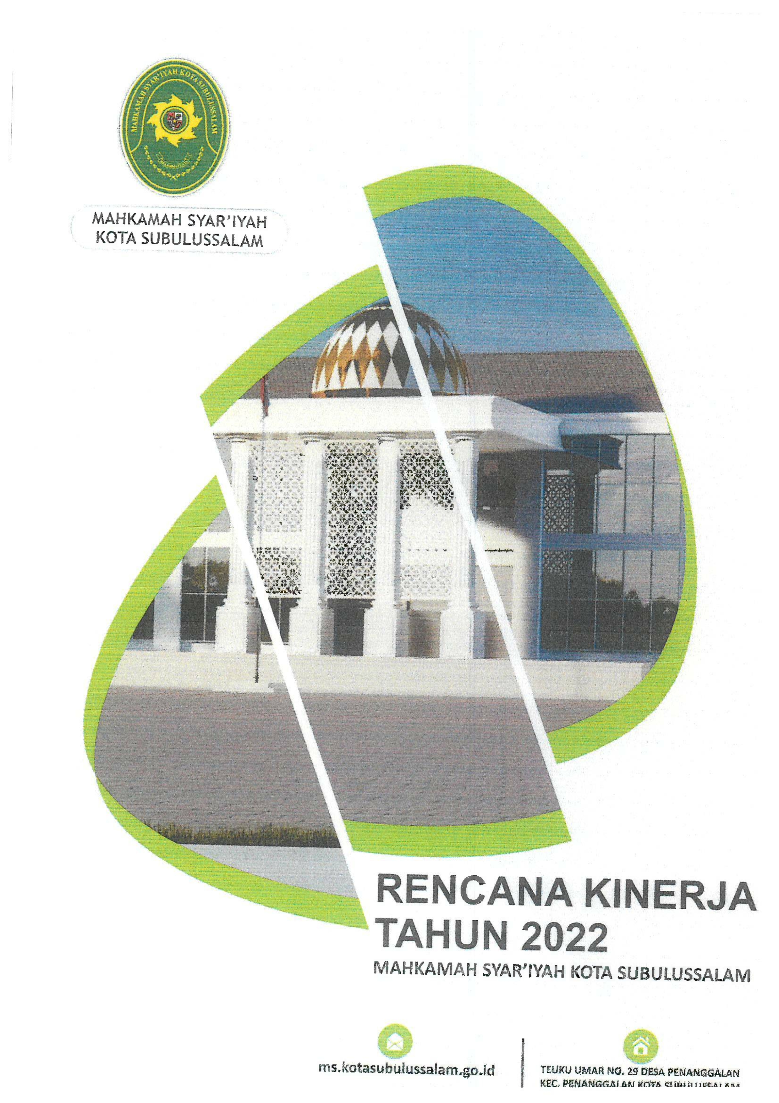 rencana kinerja tahun 2022 1 001