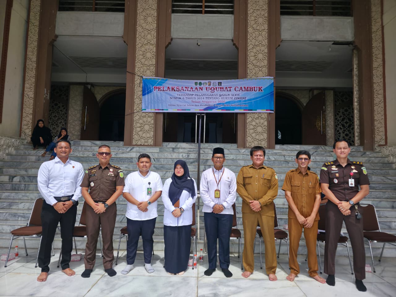 Ketua dan Hakim Pengawas MS Kota Subulussalam Hadiri Pelaksanaan Eksekusi Uqubat Ta’zir Cambuk terhadap Dua Terpidana